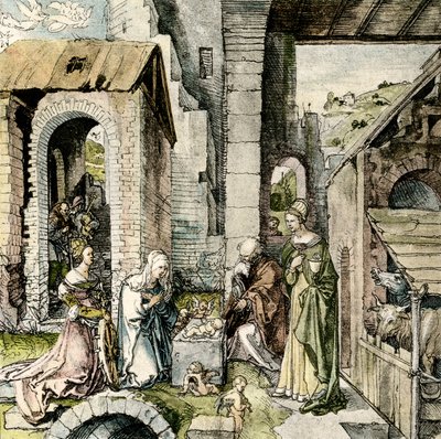 Adoration of the Infant Jesus with St. Catherine and Barbara by Hans Suess Kulmbach