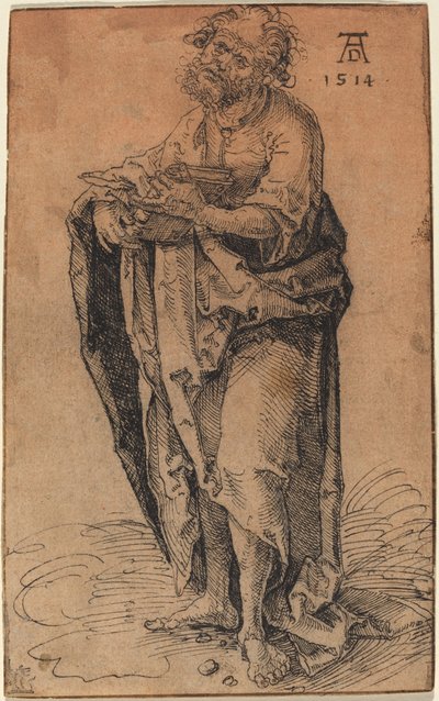 A Standing Apostle Holding a Book by Hans Süss von Kulmbach