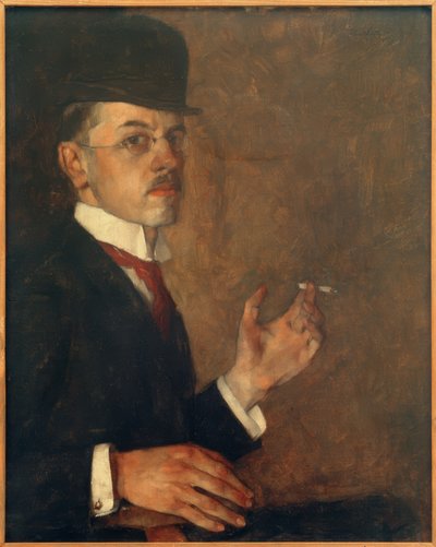 Self-Portrait with Cigarette by Hans Sutter