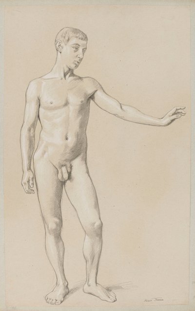 Nude Young Man by Hans Thoma