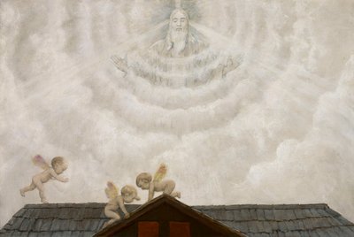 God the Father Above the Manger by Hans Thoma