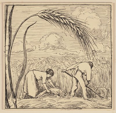 Drawing for the Primer: Ear of Corn by Hans Thoma