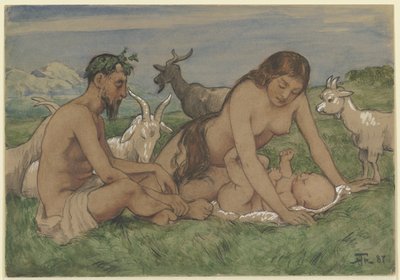 Family of Fauns by Hans Thoma