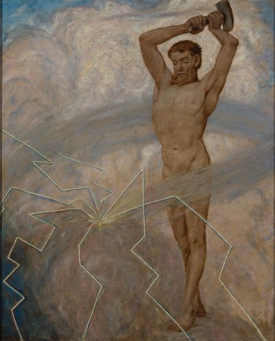 July (The Thunder God Thor) by Hans Thoma