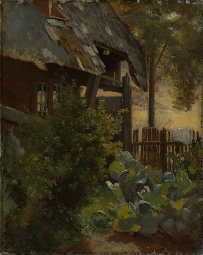 Cabbage Garden with House Corner by Hans Thoma