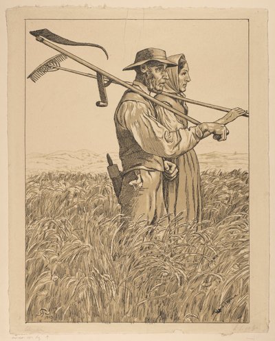 A Pair of Mowers by Hans Thoma