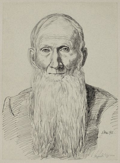 Bust of an Old Man with a Long Beard by Hans Thoma
