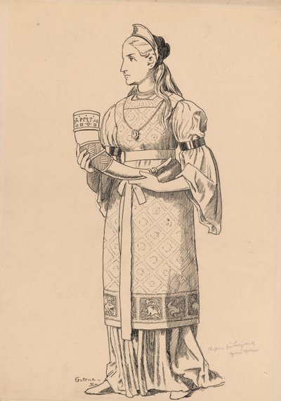 Costume Design for Gudrun by Hans Thoma