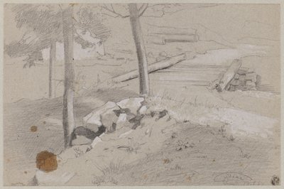 Cut Tree at the Edge of the Forest by Hans Thoma