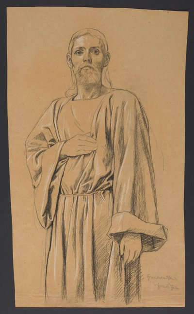 Sketch of Christ by Hans Thoma