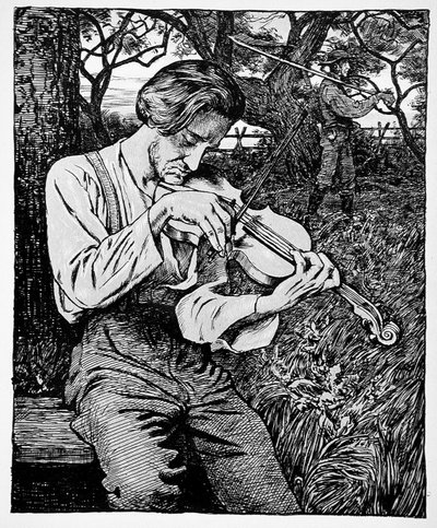 The Fiddler by Hans Thoma