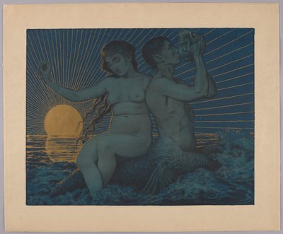 Triton and Nereid by Hans Thoma