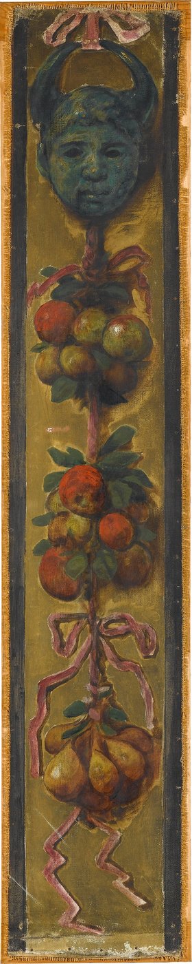 Wall Frieze from the Music Room of the Pringsheim House, Munich: Horned Mask with Three Bundles of Apples and Pears. Left of Inv.-No. 1920 by Hans Thoma