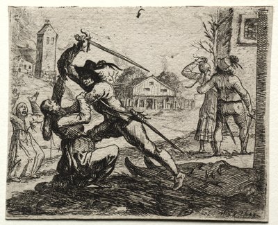Military Subjects: Two Soldiers Pursuing Women in a Village by Hans Ulrich Franck