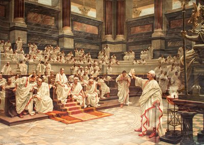Cicero in the Senate Accuses Catiline of Conspiracy, October 21, 63 BC by Hans W. Schmidt