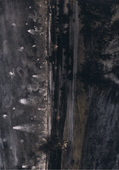 The third Battle of Champagne: Artillery bombardment west of the Argonnes, September 1915, illustration from Hindenburg published by Daterlandischer Derlag C U Weller Berlin by Hans W. Schmidt