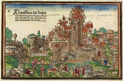 Destruction of the Krögelstein Castle by the Swabian League by Hans Wandereisen