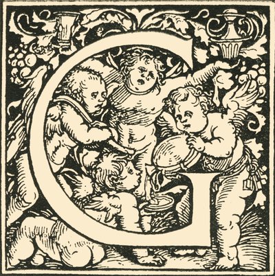 G - An Alphabet by Hans Weiditz, c1520-1521 by Hans Weiditz