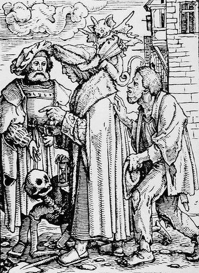 Death and the Councillor by Hans after Holbein the Younger