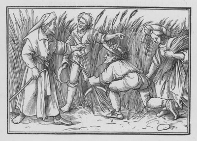 Ruth Gleans in the Fields of Boaz by Hans after Holbein the Younger