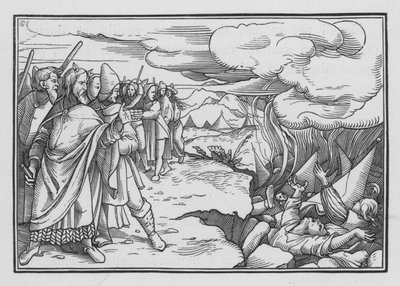 The Rebellion of Korah, Dathan, and Abiram by Hans after Holbein the Younger