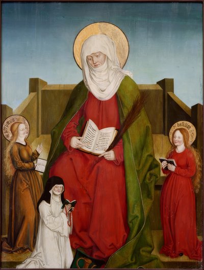 Saint Monica with Saints Perpetua and Basilica and Prioress Magdalena Weinschenk by Hans und Jakob Strüb