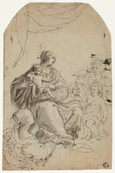 Madonna and Child with Saints Elizabeth, John and Anne by Hans von Aachen