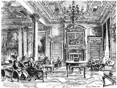 The Members Lounge, RAC Clubhouse, Pall Mall, London by Hanslip Fletcher