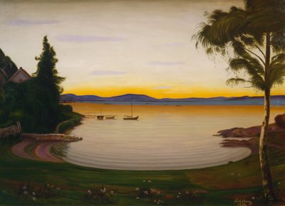 Quiet Evening, Nærsnes by Harald Oscar Sohlberg
