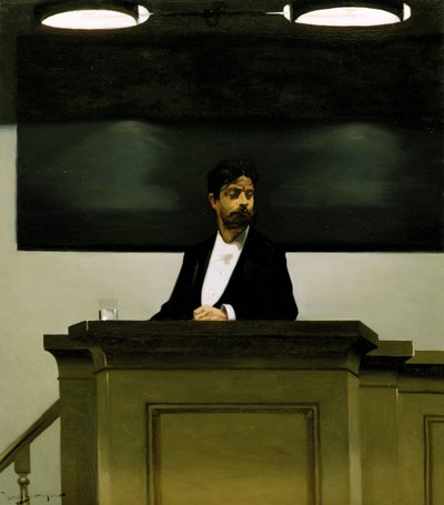 Georg Brandes at the University in Copenhagen by Harald Slott Moller