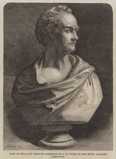 Bust of the late Viscount Hardinge, by J H Foley by Harden Sidney Melville