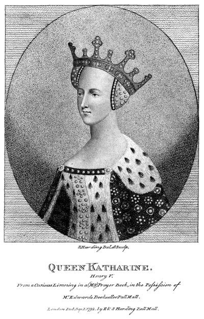 Catherine of Valois, queen consort of King Henry V by Harding