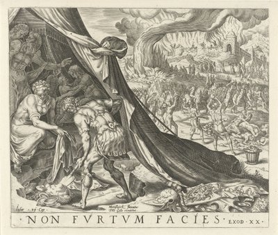 Achan Buries the Loot in His Tent by Harmen Jansz Muller