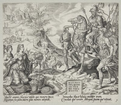 Blessed are the Peacemakers. Abigail Soothing David by Harmen Jansz. Muller