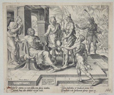 Blessed are the Poor in Spirit. Job Receiving the Ill News of His Misfortune by Harmen Jansz. Muller