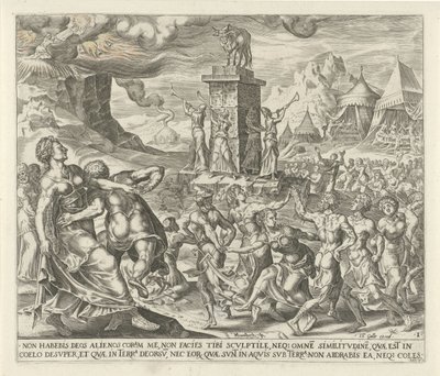 Israelites Dancing Around the Golden Calf (The Ten Commandments series) by Harmen Jansz Muller
