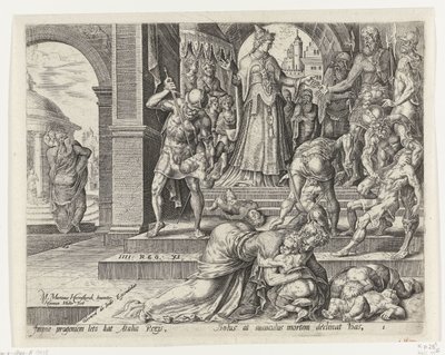 Queen Athaliah Orders the Killing of the Royal Children by Harmen Jansz Muller