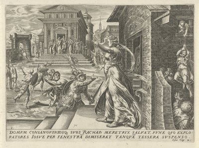 Rahab Lets the Spies Escape through the Window by Harmen Jansz Muller