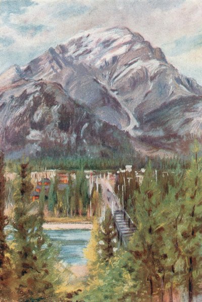 Cascade Mountain, Banff by Harold Copping