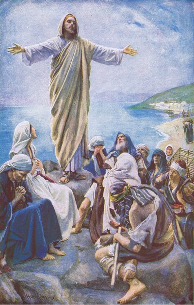 Come unto me, illustration from Harold Copping Pictures: The Crown Series, c.1920s by Harold Copping