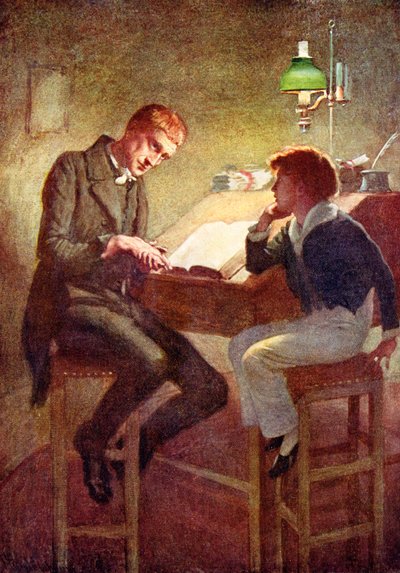 David Copperfield and Uriah Heep, illustration for 