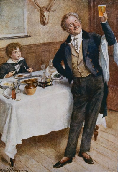 David Copperfield and the Friendly Waiter, illustration for 