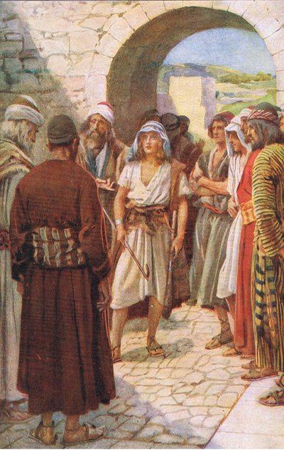 David Summoned Before Samuel (Illustration from Pictures That Teach The Crown Series, 1920) by Harold Copping