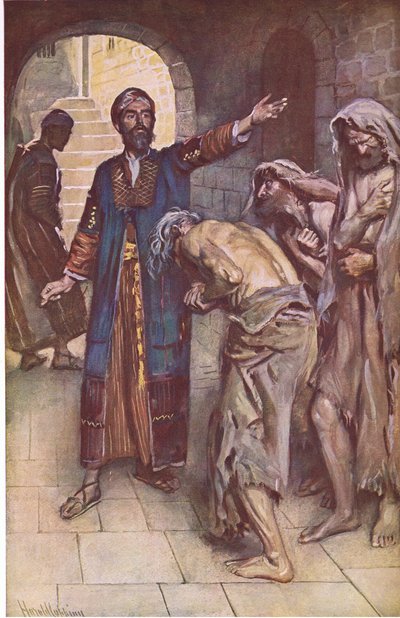 Isaiah and the Messengers (Illustration from Pictures That Teach The Crown Series, 1920) by Harold Copping
