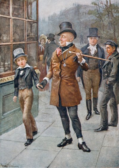 Mr Micawber Conducts David Home, illustration from 