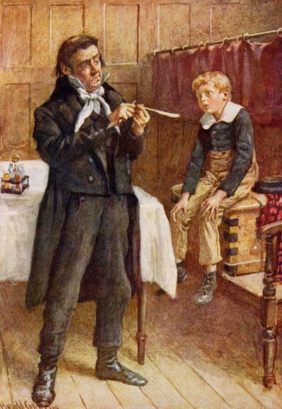 Mr Wackford Squeers and the New Pupil, Illustration for 
