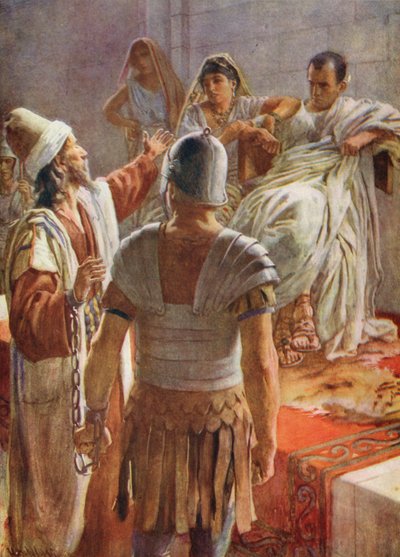 New Testament: St Paul and Felix by Harold Copping