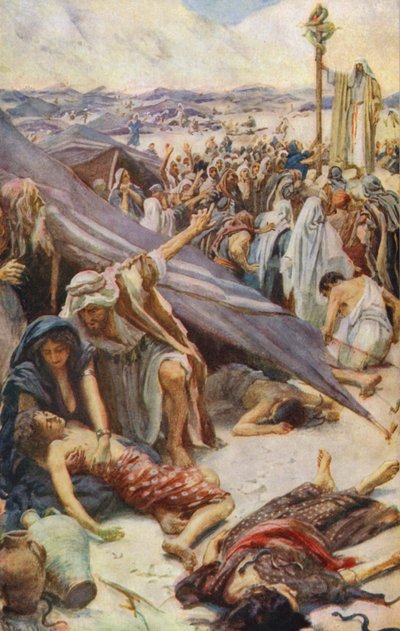 Old Testament: Life for a Look, The Brazen Serpent by Harold Copping