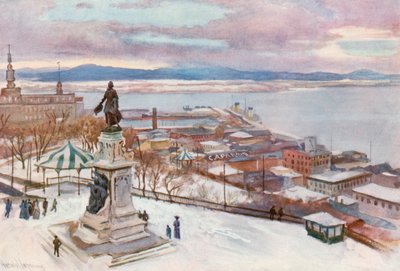 Quebec from the Hotel Fontenac by Harold Copping