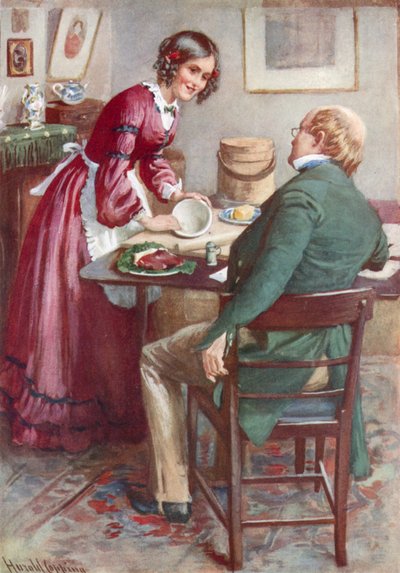 Ruth Pinch Makes a Pudding by Harold Copping